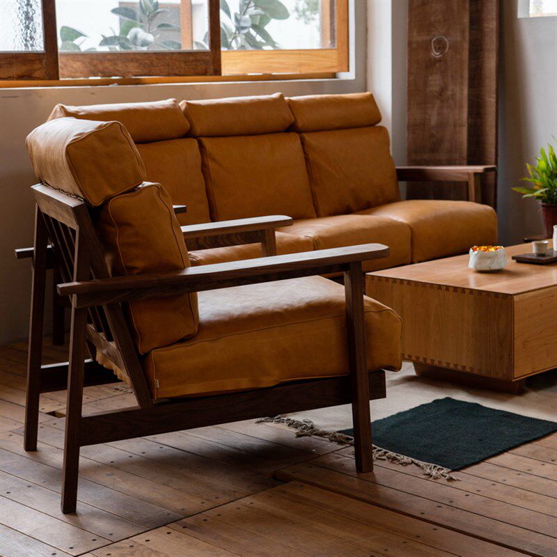 MUMO木墨泡芙懒人沙发实木沙发皮艺布艺沙发客厅单人三人沙发