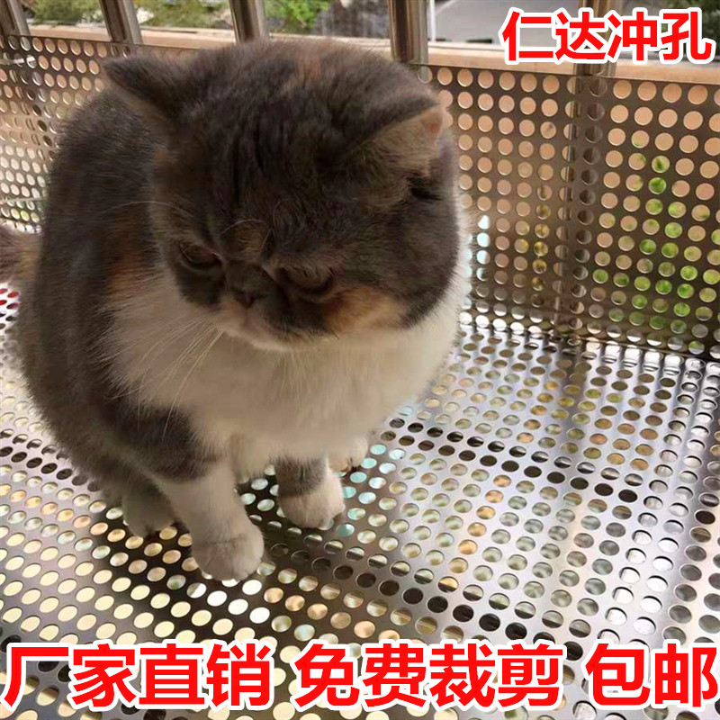 不锈钢冲孔板阳台防盗窗垫板花架多肉装饰圆孔围挡板洞洞板钢板网