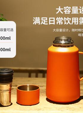 3焖15716不钢小钢炮茶壶车载显保温壶温简约手锈柄焖泡壶热水壶