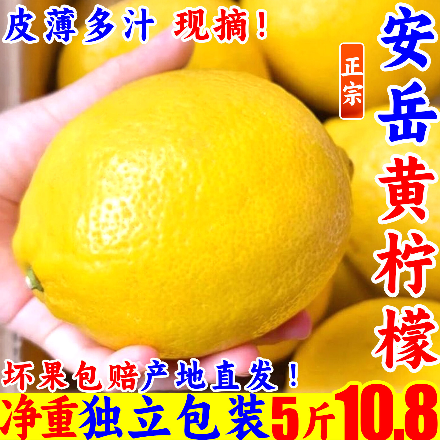 【正宗】四川安岳黄柠檬现摘特大