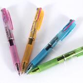 多透明三色圆珠笔色笔5多63塑715料跳动办公圆珠笔48支色 1盒