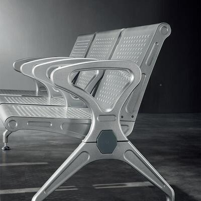 牢固用的三人四铁位机场医院钢制候诊DBJ803椅，高耐车站等候大厅