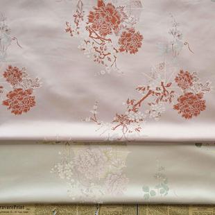 新国风伞花缎面旗袍质感服提饰花布古典甲马短垂袄色织QYM-J3-4坠