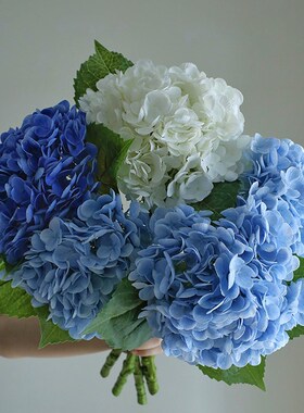 高档逼真手感保湿仿真绣球花客厅餐桌装饰无尽夏紫阳花假花八仙花