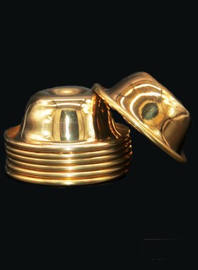 西行人 黄铜供水碗供水杯七个一套八供杯佛堂桌面摆件民族风