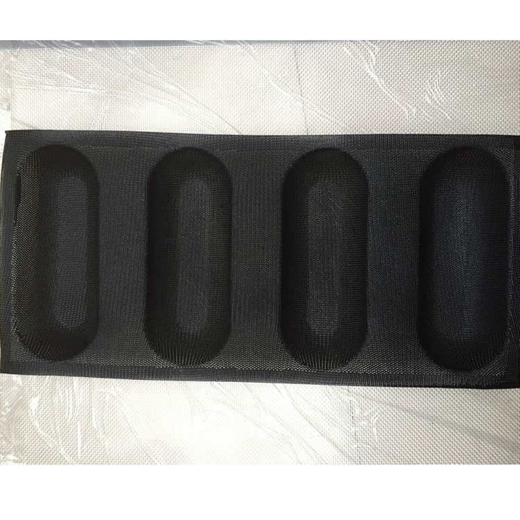 新款赛百味风味面包用模具 190X400MM 4联硅胶面包法棍烘焙用模具