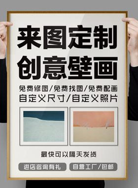 来图定做装饰画订做定制酒店工装沙发背景墙挂画客厅餐厅玄关壁画
