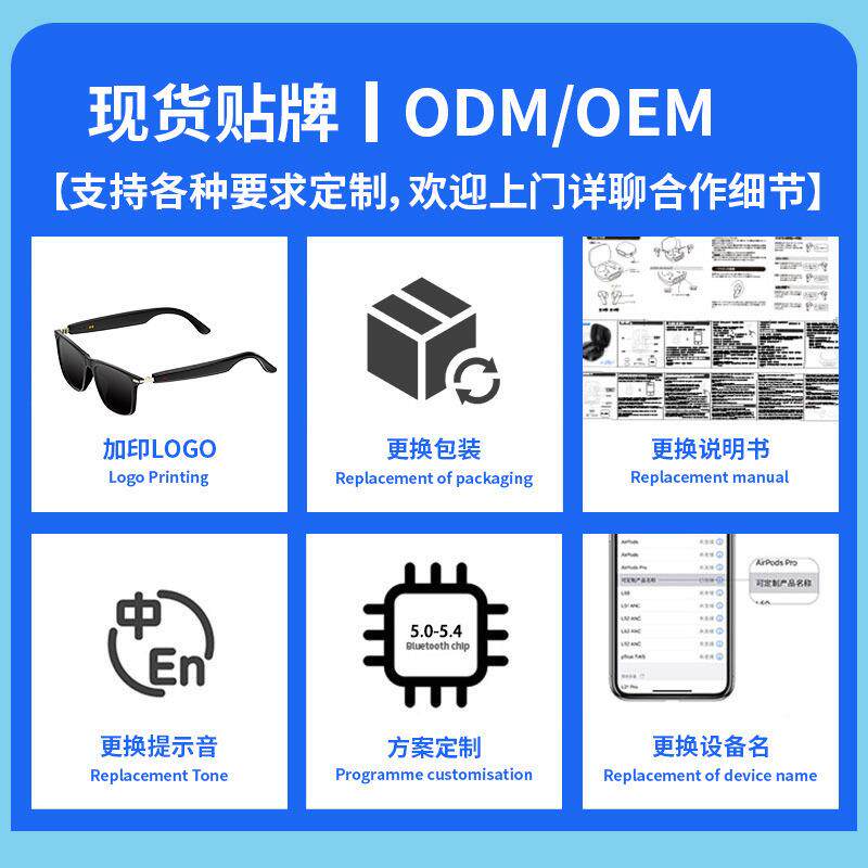 亚马逊热0卖a人工智能蓝牙眼镜支持10+多M01国语言牙实时翻译i蓝