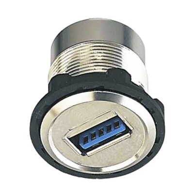 工图GK22mm安装法兰USB23.0面板式带电线延长工业用防水CE认证