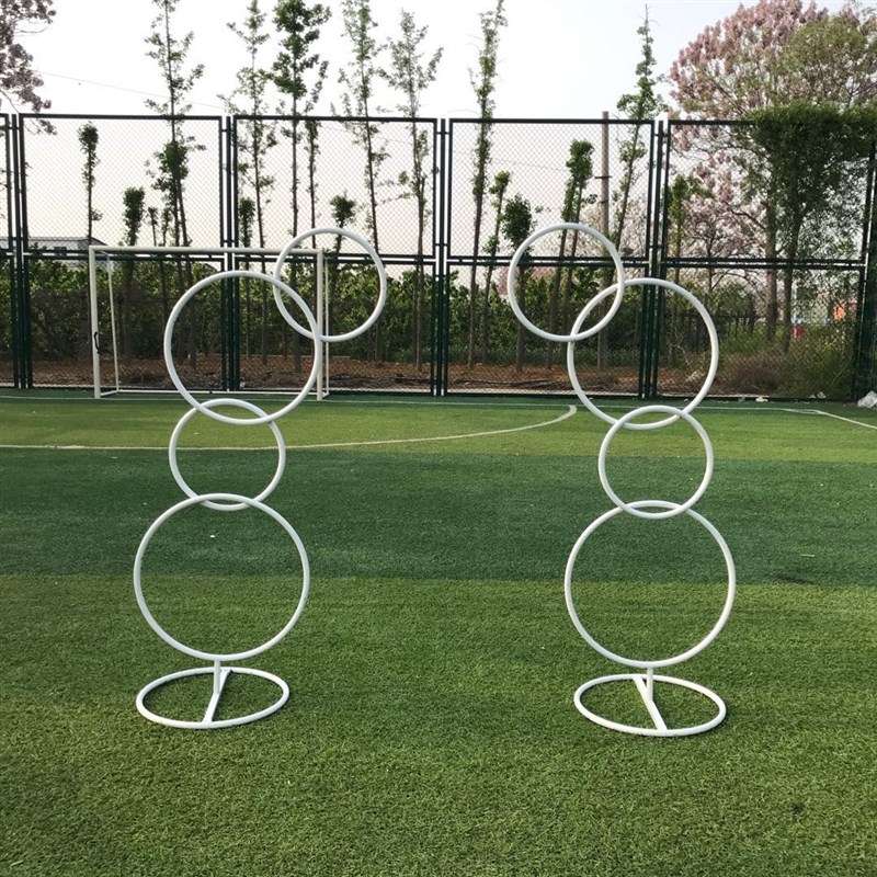 新款婚庆道具 T台铁艺圆环花架背景圆环路引婚礼橱窗装饰花艺摆件