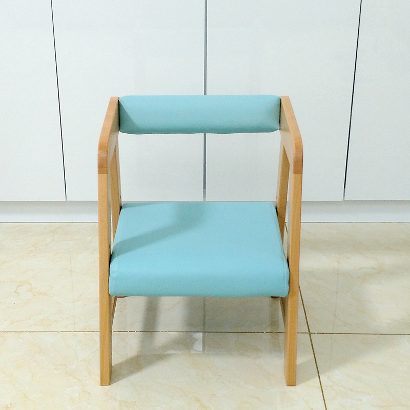 家用小孩实木成长儿童靠背小椅子幼儿园宝宝软包椅可调节高度