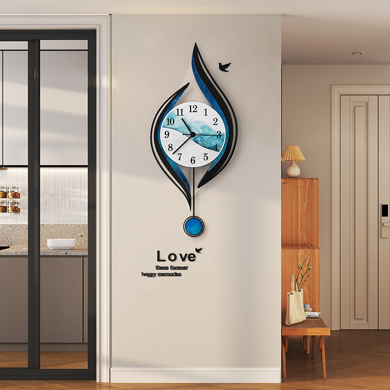 钟表客厅挂钟2023新款家用静音简约现代时尚大气饭厅创意时钟挂墙