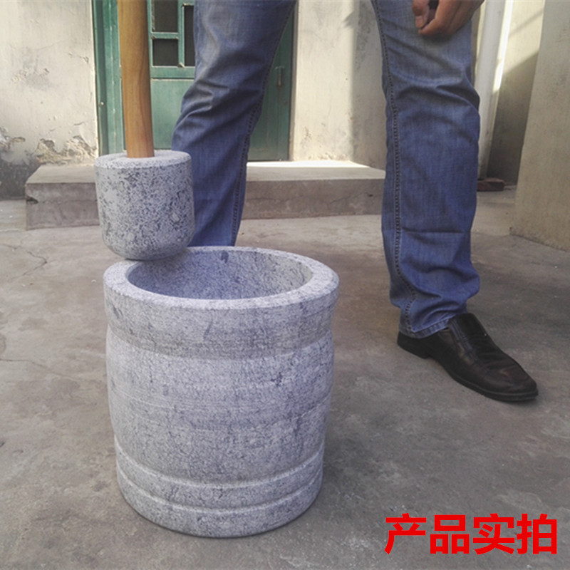 青石蒜锤子石臼捣锤捣辣椒锤捣碎器捣蒜器石棒捣药杵研磨木棒石锤