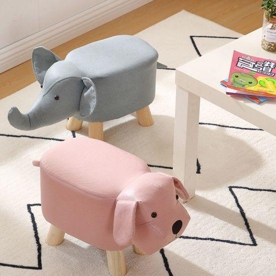 滑轮矮凳懒人带轮小家用儿童卡通可爱动物大象凳沙发凳可移动