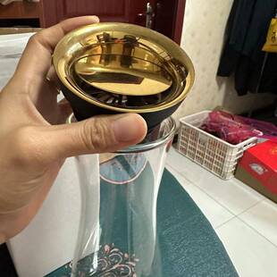 家金色子手工加制作1000毫盖升凉水壶高厂硼ADZ硅玻璃凉水壶厚