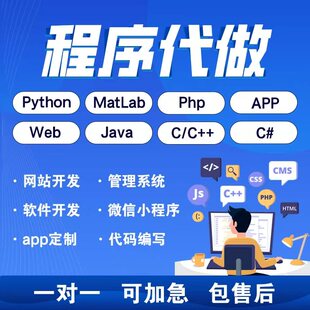 软件开发定制作微信小程序APP代做java代码代编写设计python编程