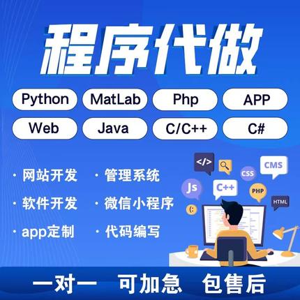 软件开发定制作微信小程序APP代做java代码代编写设计python编程