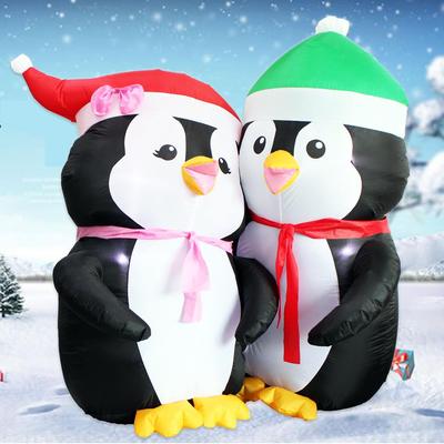 新款6鹅FT23711圣诞充院气圣诞肥胖情饰侣企草坪户外庭发光气模装