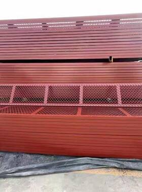 隧道走道板红色喷漆菱形脚踏道钢板网隧工行程施OVV工用防滑道人