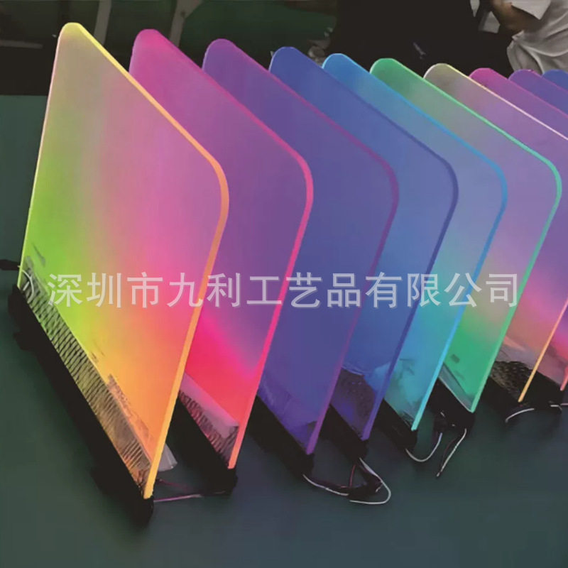 亚克力氛围灯牌LED装饰灯空间装饰背景灯RGB发光背板亚克力导光板图片