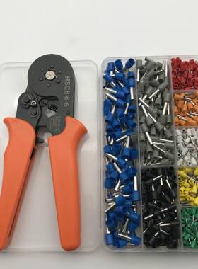 针型子线橙色6边鼻子端压钳线冷压管型端子接线钳压钳接钳子套装