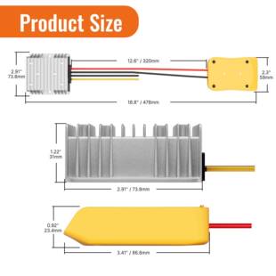 dewDe-W1-12alt2具0V12V20A电池DY带线转转换I器电动工锂电池输出