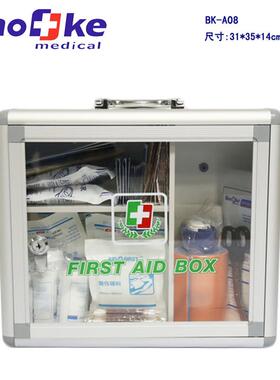 企业急救箱挂墙医疗箱铝合金挂墙医XCI疗0箱明透式家庭急救箱BK-A