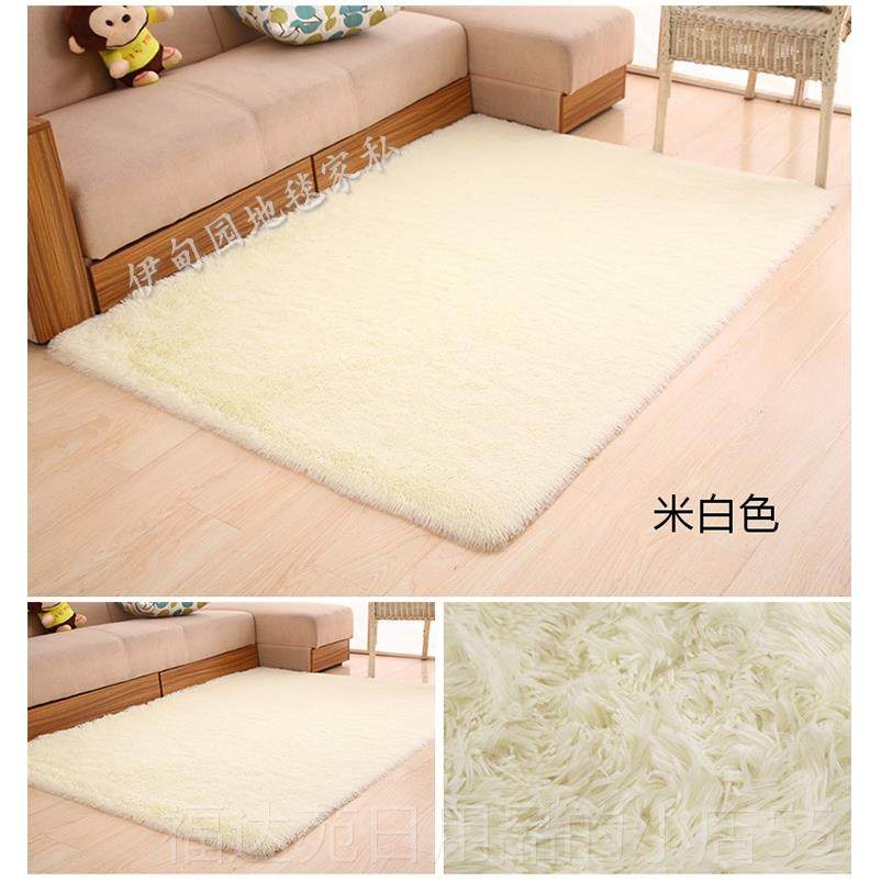 高档黑白多色可选毛绒卧地丝毯客厅室发茶几地垫长方形沙家用定制