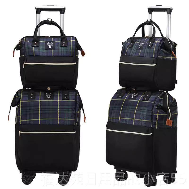 高档20寸防杆水印花手袋提万向拉包旅行箱轮包短途行李拉杆箱女登