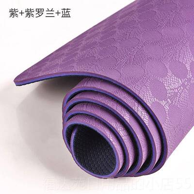 高档小bodhi瑜p伽垫三层加硬加厚号业防滑无味te初学者瑜珈垫专健