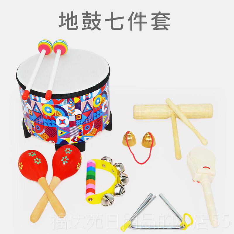 高档儿童夫玩具奥尔打击鼓乐器拍敲打韩国地鼓宝宝敲击军鼓早教手