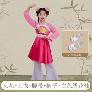 高档六一草花黄梅戏演出服童儿童对新款古装书丫环成人打猪戏服表