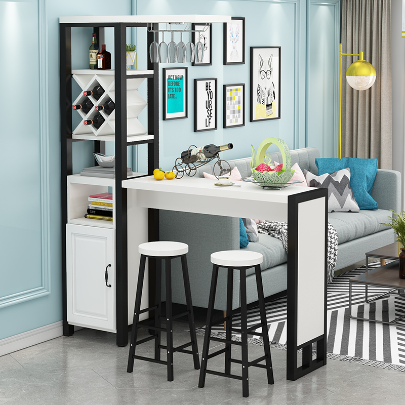 家用吧台桌简约现代酒柜隔断柜小户型玄关柜客餐厅靠墙隔断小吧台