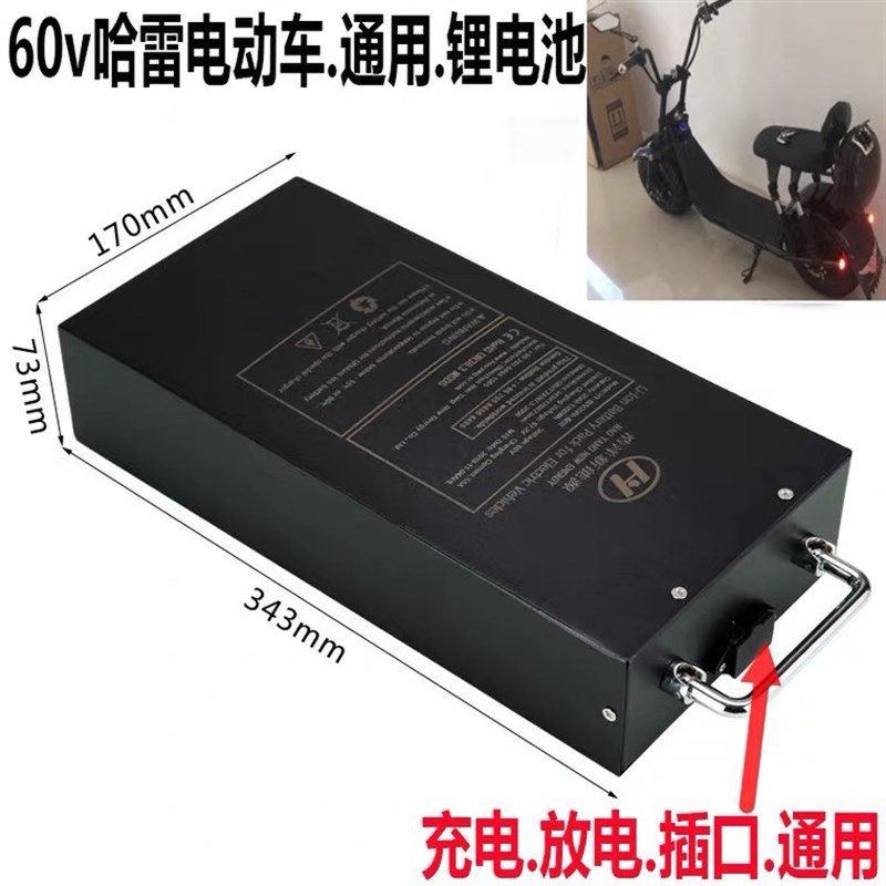 哈雷电动车锂电池8v200v.20大容量可拆卸锂电池可拆卸
