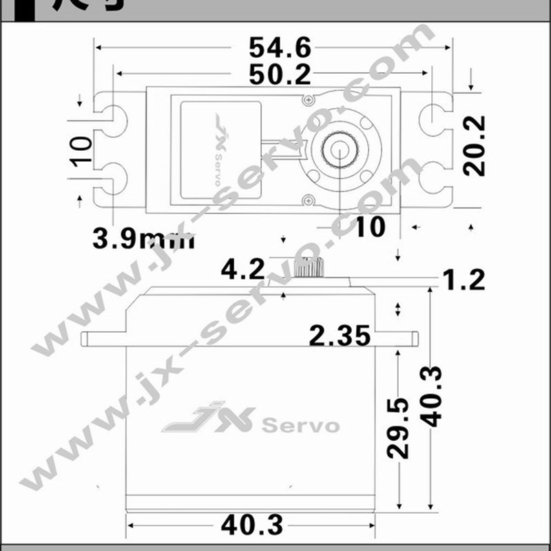 JX-Servo/CLS027HV/27kg大扭力金属齿/高压数字空心杯舵机/1度