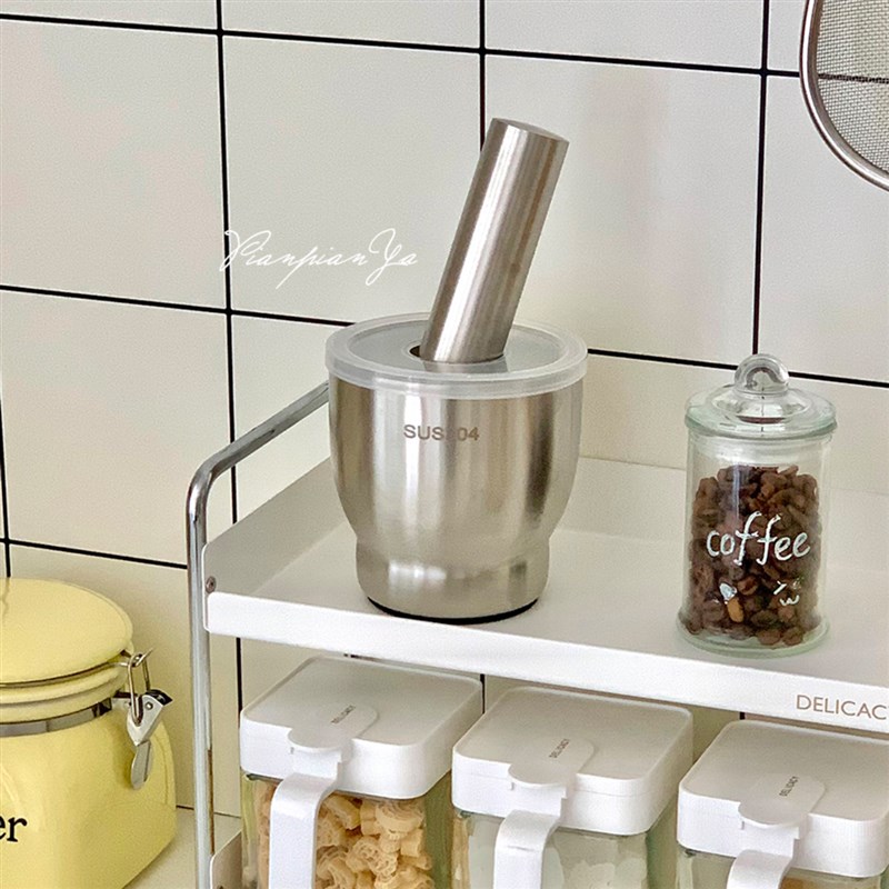 多功能30不锈钢捣碎器家用手动研磨香料器捣药器捣碎罐蒜泥臼钵