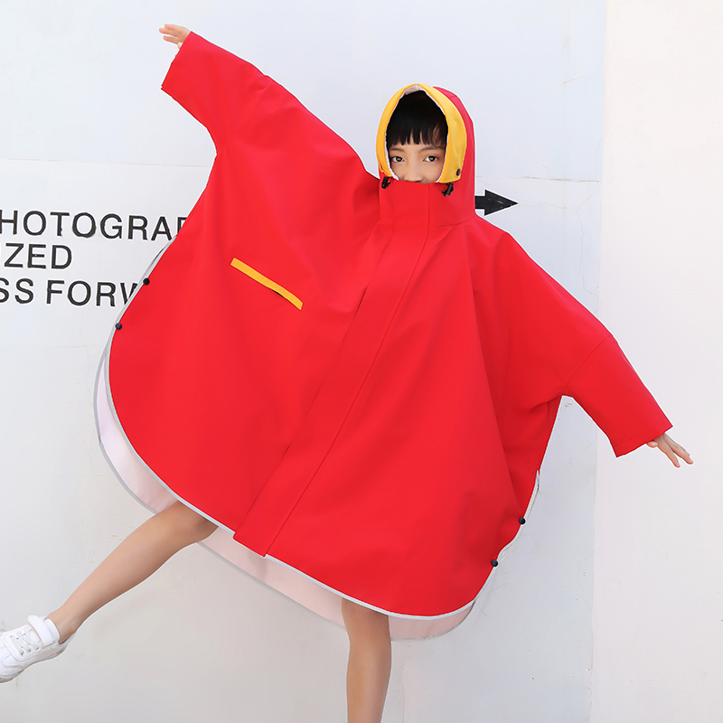 防暴雨儿童雨衣女童带书包位大码小学生长款全身幼儿雨披男孩大童