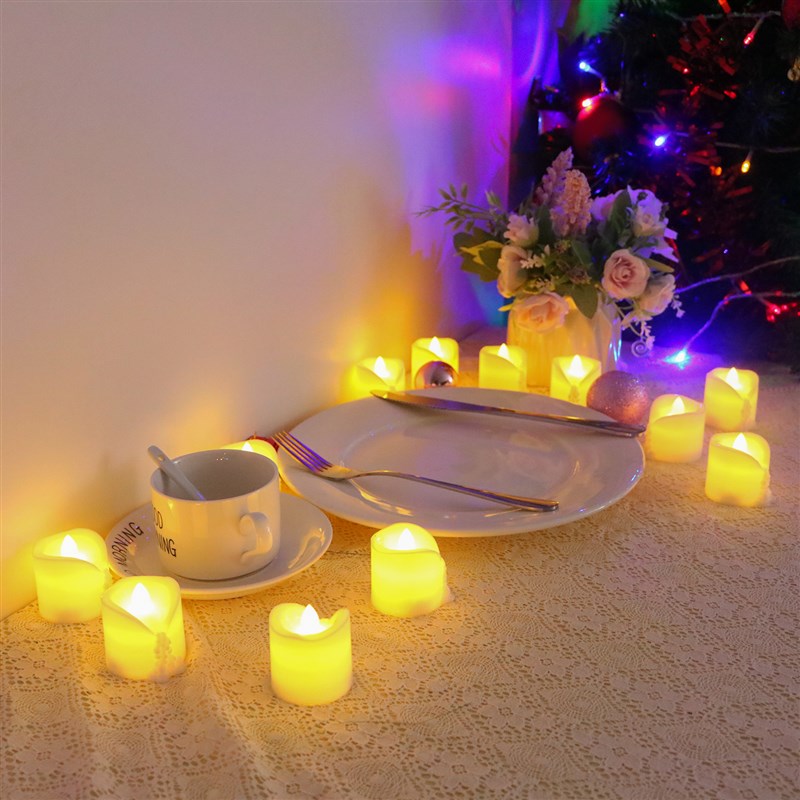 创意仿真庭院遥控斜面流泪茶蜡装饰LED电子蜡烛灯求婚表白结婚