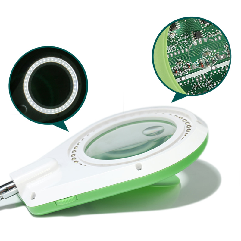 谊华28台式放大镜带灯维修用电路板可调节带支架10倍