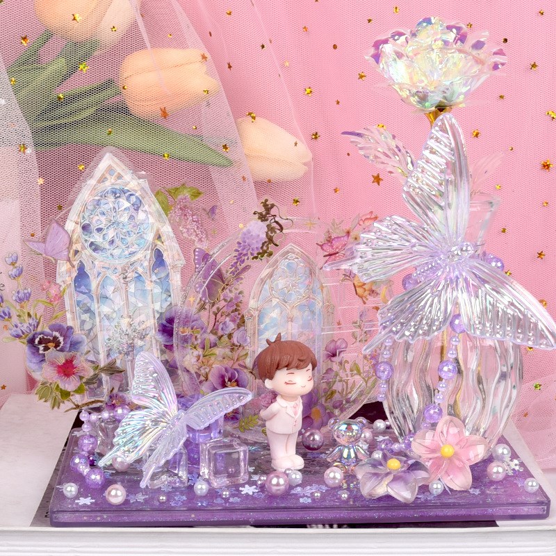 哈贝熊造景唧托手工制作材料包奶油胶水晶胶儿童diy摆件女孩