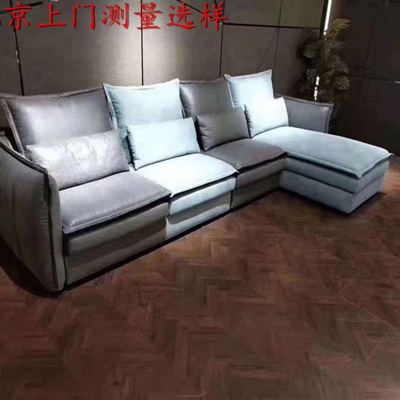 纯单色防水油科技布料亚定订做全包布艺简约沙发套罩北京上门测量