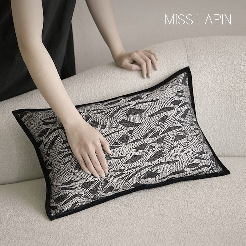 澜品东方晚风竹影靠枕 MISSLPIN客厅提花抱枕沙发布艺靠垫靠包