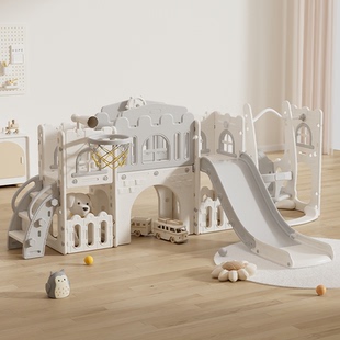 利幼滑梯儿童室内家用宝宝滑滑梯秋千二合一家庭攀爬架玩具组合