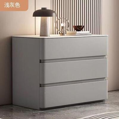 代大尺全木床头柜奶油家用高级轻sud-1102奢新款简约寸现三斗卧室