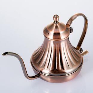 复古宫压MAU花细廷式壶不锈钢手冲咖啡壶日滤泡天皇极细嘴口热水