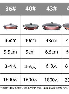 大号电煎面锅单电饼铛多43618功能煎商用底电热锅平饼锅烙饼锅水