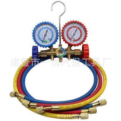 R14A冷媒双表加液3表空调加氟压力34调表汽车家用定阀变频空压力