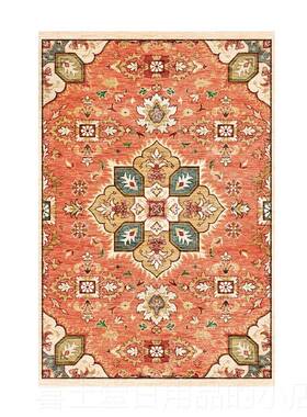 高档楼兰古美惠地毯家用红色复绒客厅沙发茶几地毯加密圈可水洗加