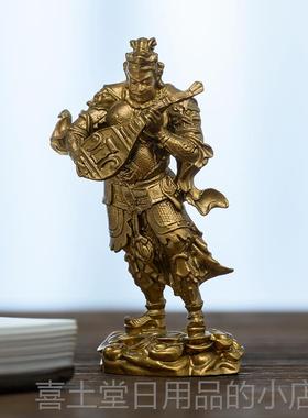 高档简修雨行风调顺四大王摆件佛像黄铜像模多闻天王天广型目天王