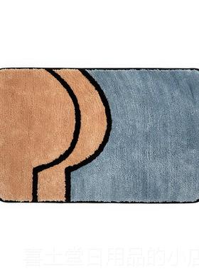 高档Poin垫tLab古门怪的身体」抽象搞怪卧室进地「毯门垫浴室吸水